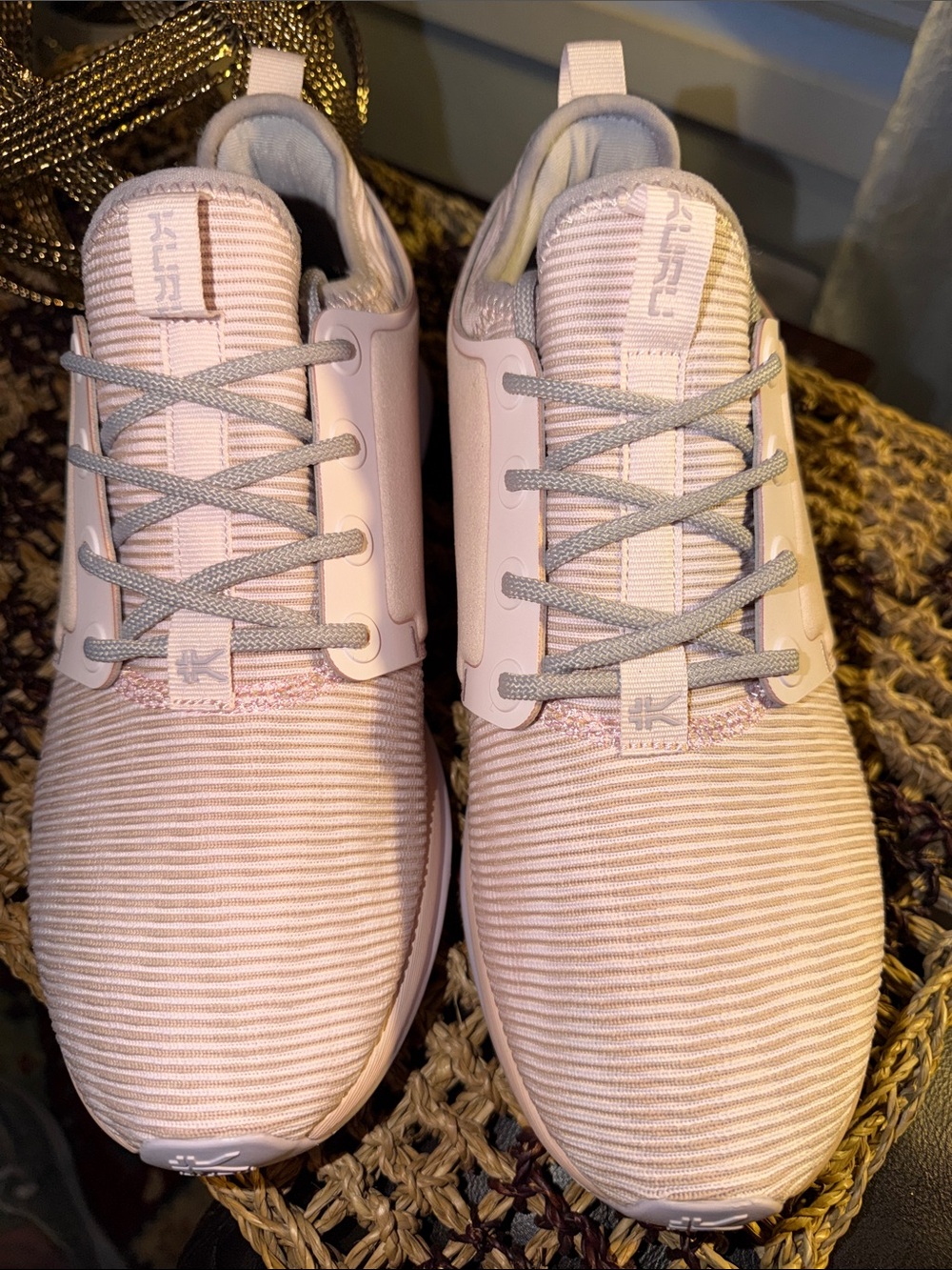 KURU Blush Pink Knit Runner Sneakers